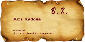 Buzi Kadosa névjegykártya